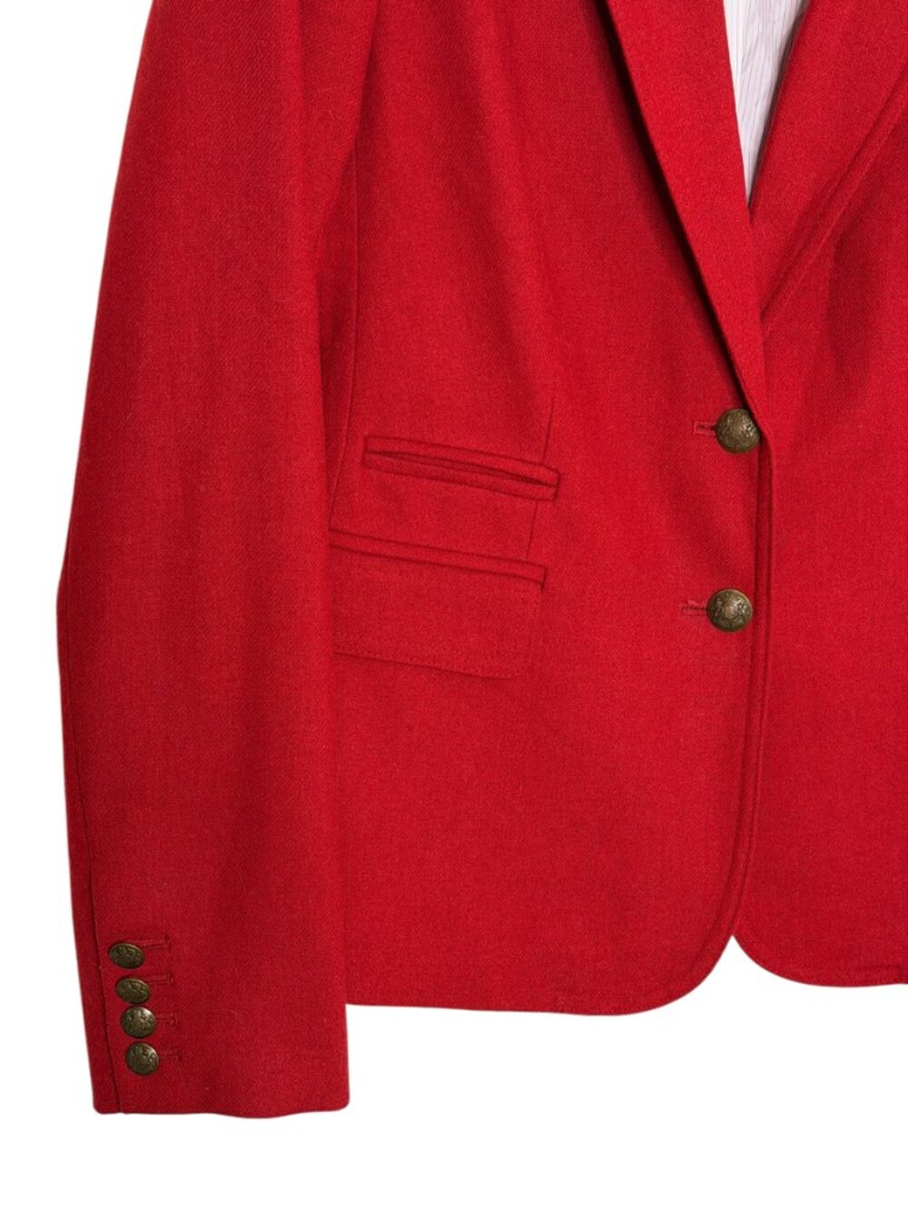 Banana Republic Factory Wool Blend Blazer Jacket 2 Button Womens Red 8 - Picture 3 of 7